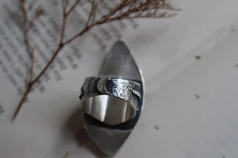 Runes of life, nordic ring in sterling silver and Tiger’s Eye