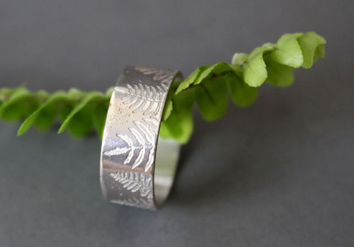 Raden, fern ring in sterling silver