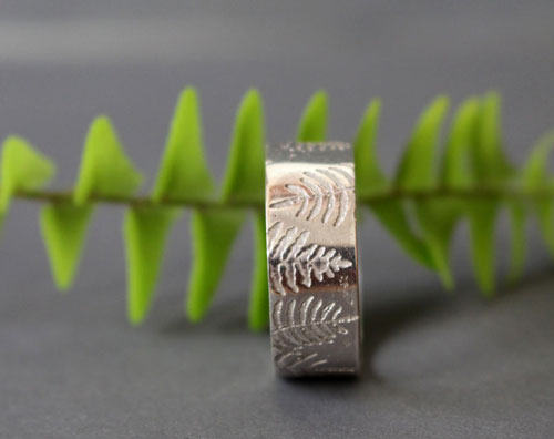 Raden, fern ring in sterling silver