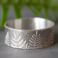 Raden, fern ring in sterling silver