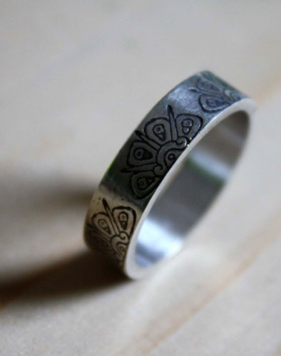 Sacred star, tribal Mayan sun ring in sterling silver