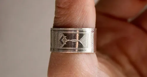 Sahara, Tuareg ethnic tribal ring in sterling silver