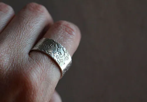 Sakura, Japanese cherry blossom ring in silver