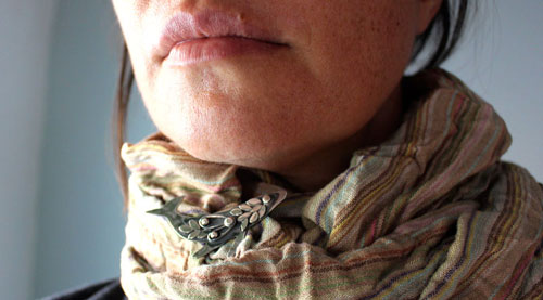 Sedna, fantastic whale brooch in sterling silver