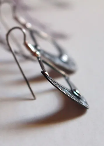 Sitara, star and crescent moon earrings in sterling silver