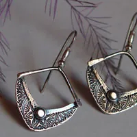 Sitara, star and crescent moon earrings in sterling silver