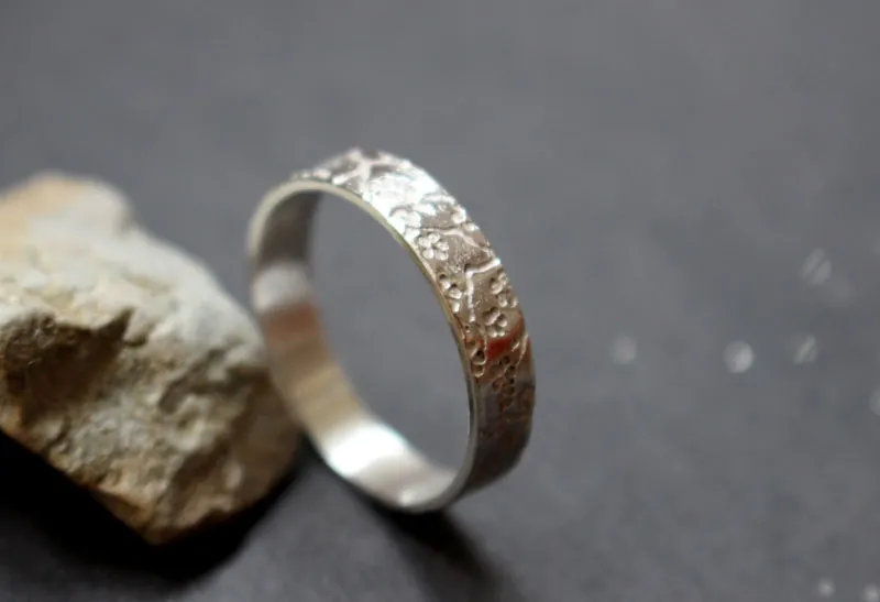 Small misao, Japanese Cherry Blossom ring in sterling silver