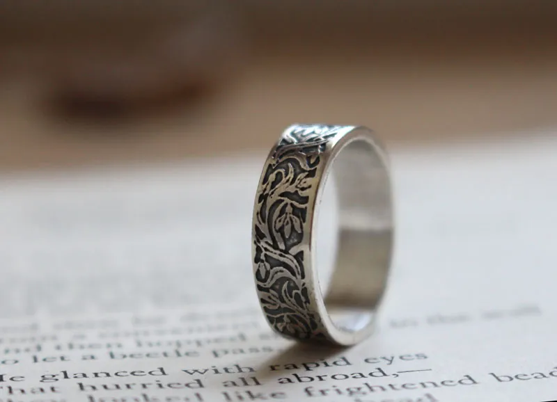 Snowdrop, flower ring in silver