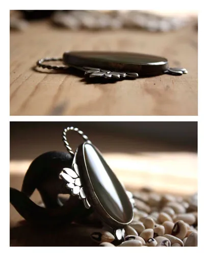 Sompaïna, mother earth’s rainbow pendant in silver and imperial jasper