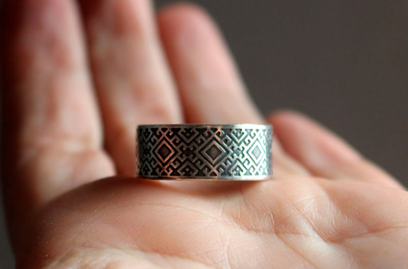 Soul gate, Slavic ring in sterling silver