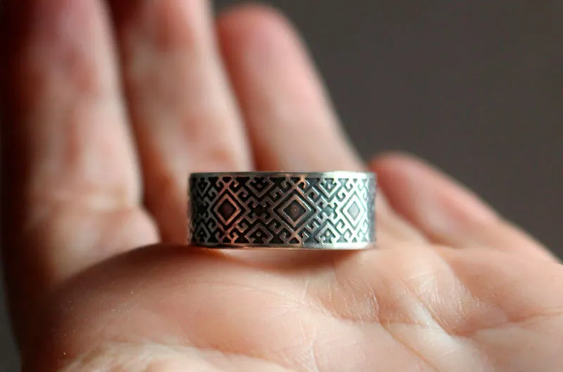 Soul gate, Slavic ring in sterling silver