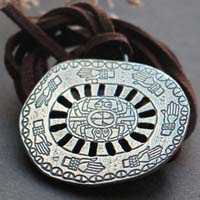 Spiro Mounds spider, Mississippi Native American necklace in silver
