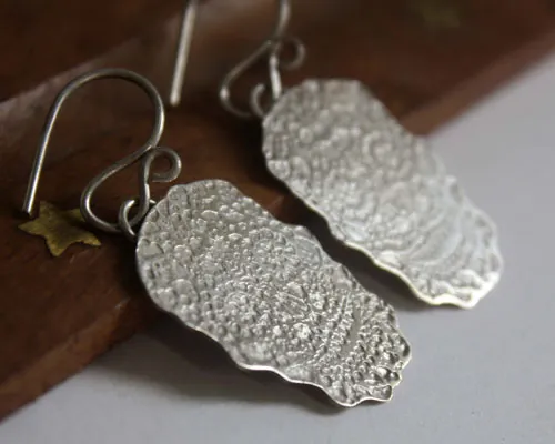 Sugar skull, Mexican skull earrings in sterling silver