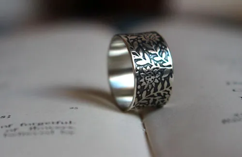 Sunflower, flower of the sun ring in sterling silver