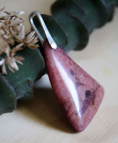 Symbiosis, marine union pendant in silver and red coral