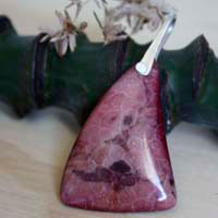 Symbiosis, marine union pendant in silver and red coral