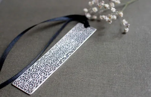 Symphony, Baroque bookmark in sterling silver