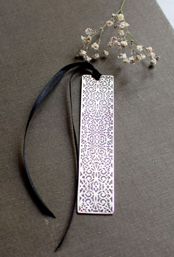 Symphony, Baroque bookmark in sterling silver