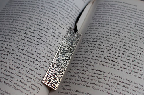 Symphony, Baroque bookmark in sterling silver