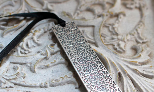 Symphony, Baroque bookmark in sterling silver