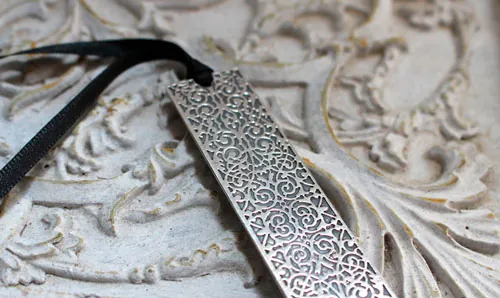 Symphony, Baroque bookmark in sterling silver