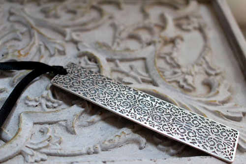 Symphony, Baroque bookmark in sterling silver