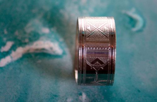 Sahara, Tuareg ethnic tribal ring in sterling silver