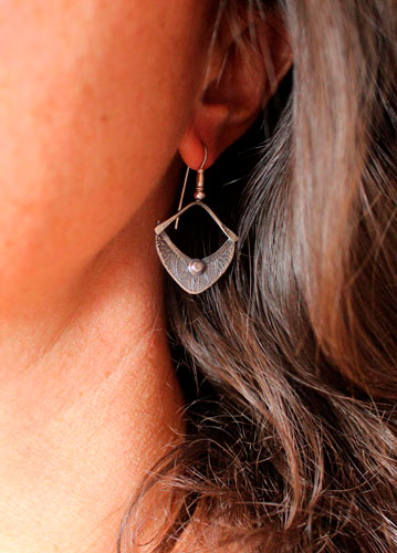 Sitara, star and half-moon earrings in sterling silver 