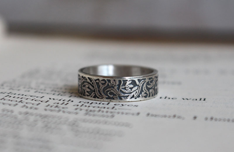 Snowdrop, flower ring in silver