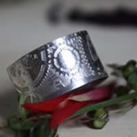 Steampunk, neo-Victorian gear ring in sterling silver