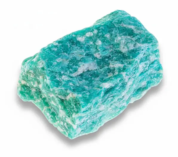Green amazonite gemstone close-up