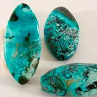 Chrysocolla malachite cabochon