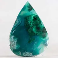 Chrysocolla malachite A cabochon