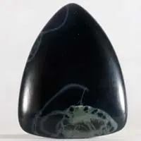 Cobweb obsidian cabochon