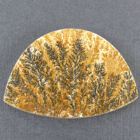 Dendritic limestone cabochon