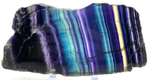 Natural fluorite crystal with purple and green hues
