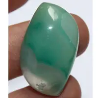 Green agate A cabochon