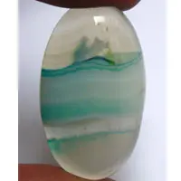 Green agate E cabochon