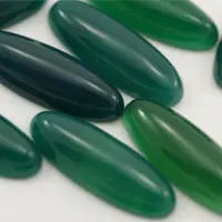 Green agate I cabochon