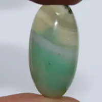 Green agate J cabochon