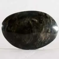 Grey obsidian cabochon