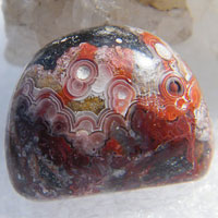 Mexican Crazy Lace agate F cabochon
