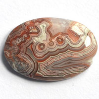 Mexican Crazy Lace agate J cabochon