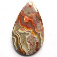 Mexican Crazy Lace agate U cabochon