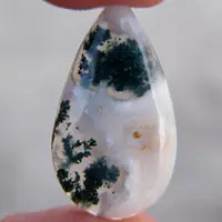 Moss agate cabochon D