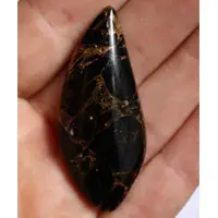 Grey obsidian with bronze
