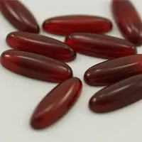 Red agate cabochon