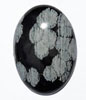 Our snowflake obsidian cabochons