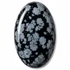 Our snowflake obsidian cabochons