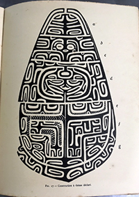 Tapa, Polynesian art silver necklace